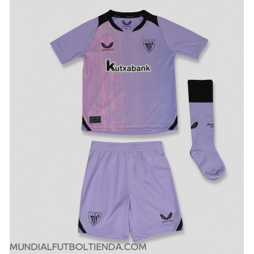 Camiseta Athletic Bilbao Tercera Equipación Replica 2024-25 para niños mangas cortas (+ Pantalones cortos)